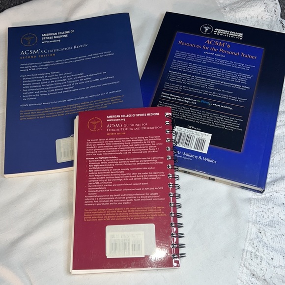 SET OF 3 AMERICAN COLLEGE OF SPORTS MEDICINE CERTIFICATION ACMS TEST PREP BOOKS - Picture 3 of 17